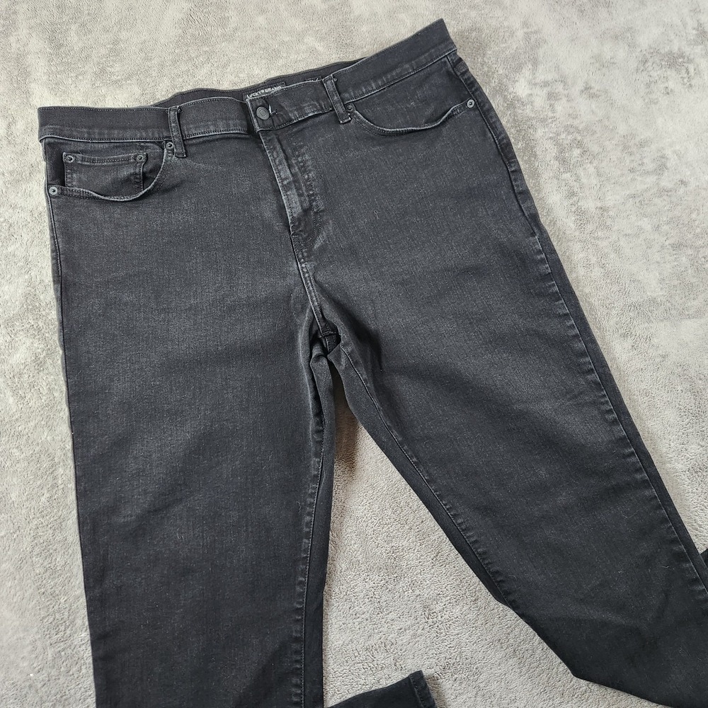 Lucky Brand 410 Athletic Straight Jeans Mens size 40x34 Black Cotton Elastain
